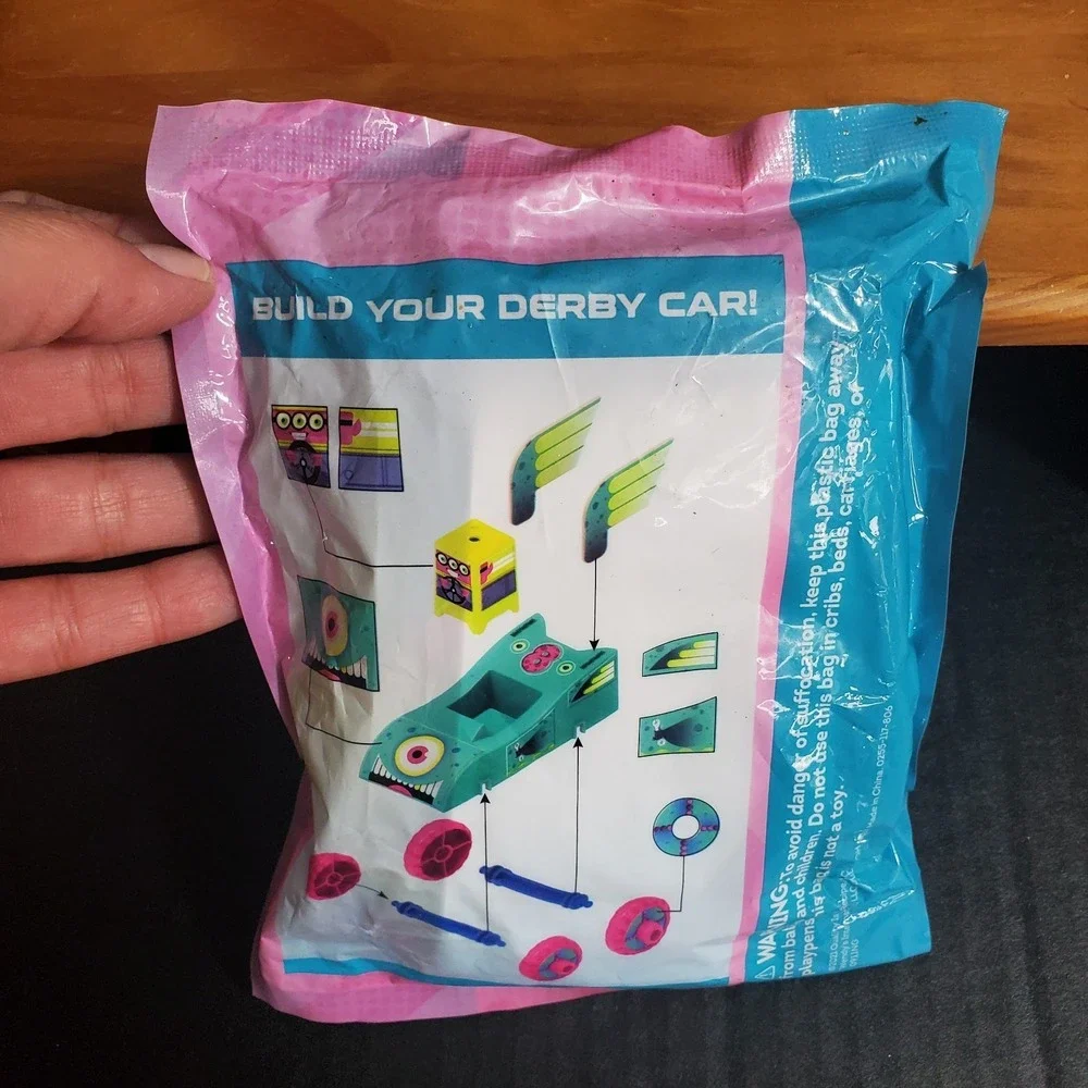 Wendy's Square Cup DERBY Monster Car Build Kit Kids Happy Meal Toy 3+ NEW